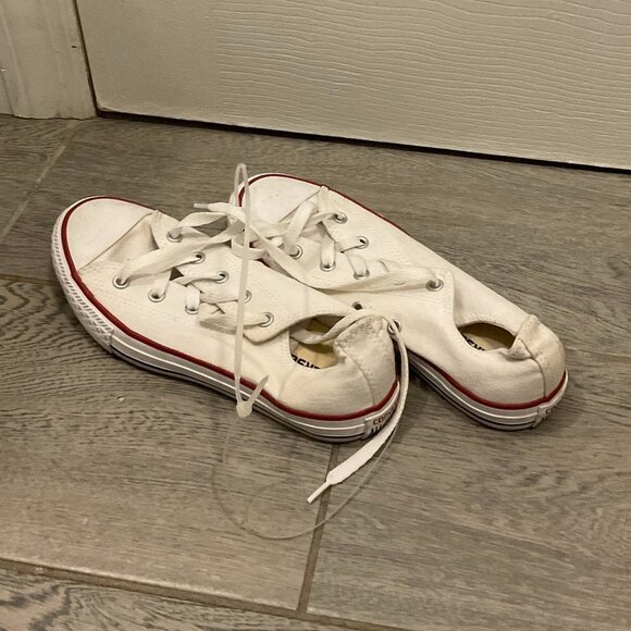 Converse All Star Chuck Taylor OX Sneaker Shoes Size 3US White - Picture 4 of 5